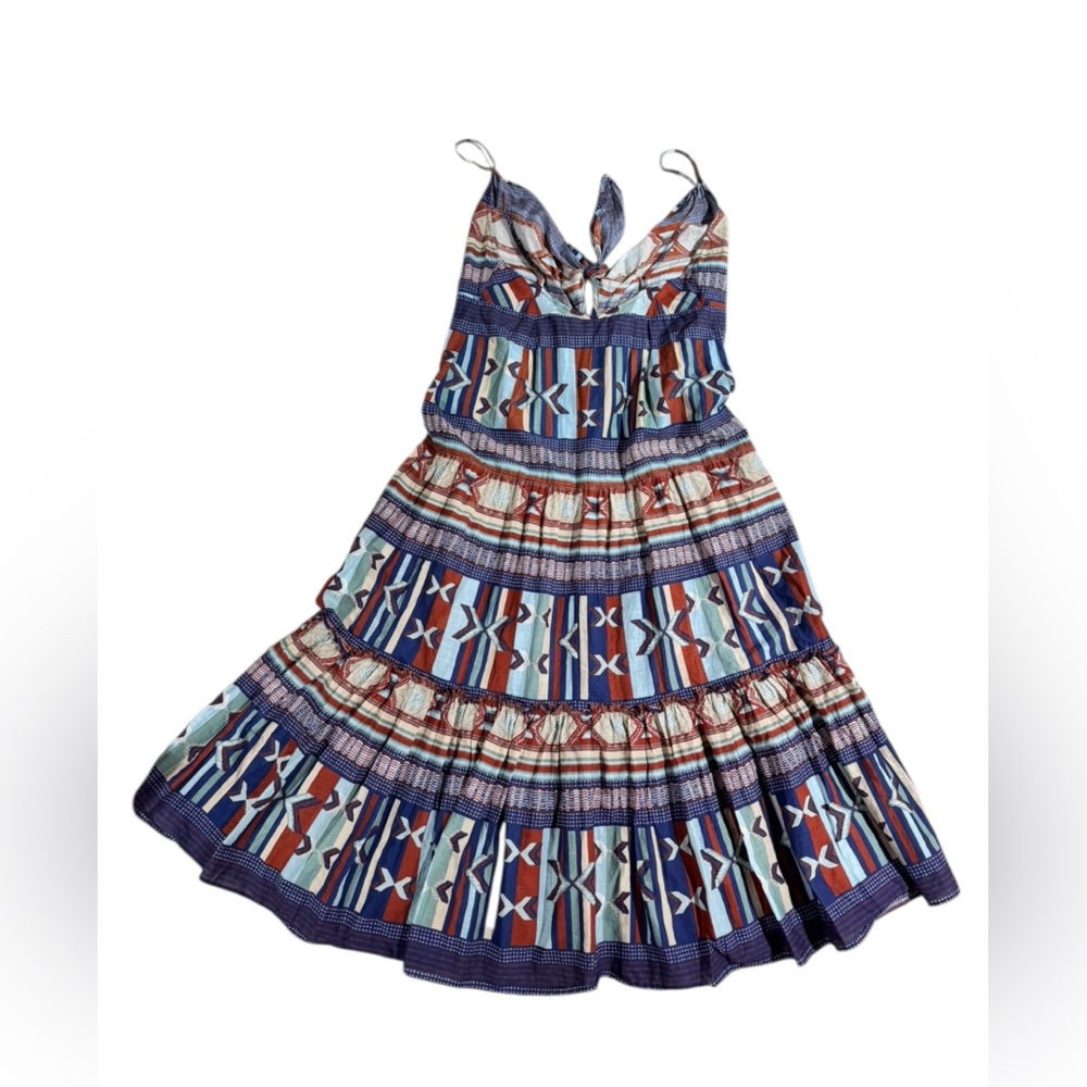 VERONICA BEARD Abilene knotted printed cotton midi dress - Picture 5 of 8